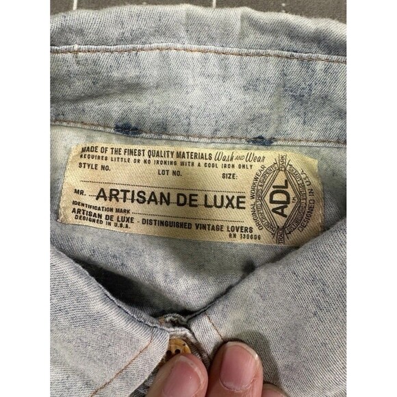 Patriotic Denim Button Down Shirt - Picture 4 of 5